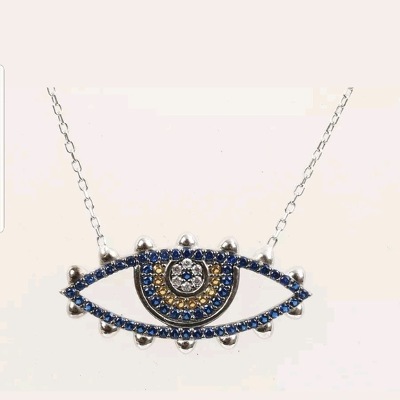 Avelons Designs Jewelry - Genuine stones & sterling evil eye necklace